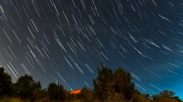 Cumulative time lapse of Star trails