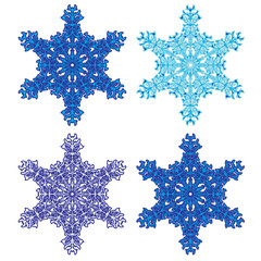 Decorative snowflake. Vector illustration.