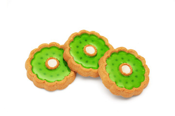 green fruit jelly cookies