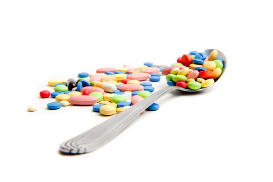 Medical concept created by pills .