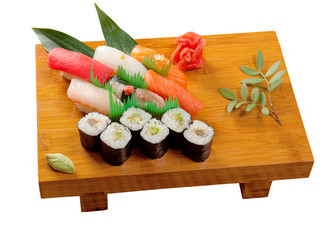 Japanese sushi  Roll made of Smoked fish