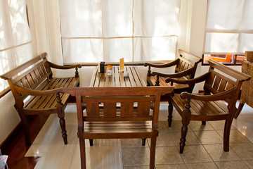 Table dining in the hotel