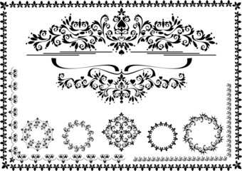 Decorative ornament border, frame.  Graphic arts.Banner