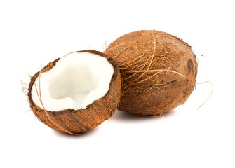 Full and half of coconut