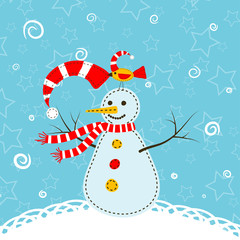 Template christmas greeting card, vector