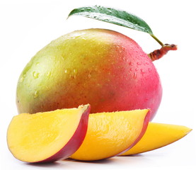 Mango with slices