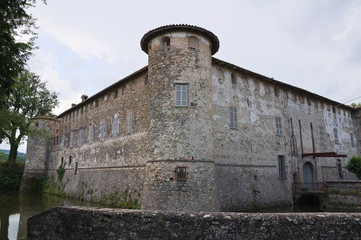 Fototapeta na wymiar Castle of Lisignano. Gazzola. Emilia-Romagna. Italy.