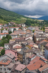 Panoramic view of Bardi. Emilia-Romagna. Italy.