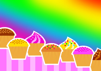 Background with cakes