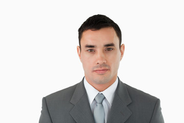 Businessman looking serious