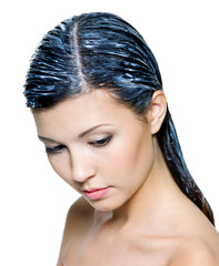 woman with paint for hairs on them