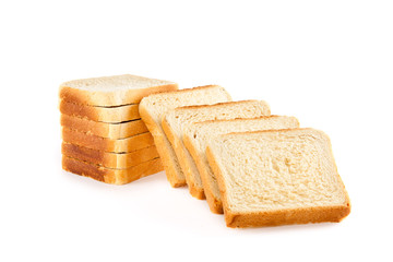 loaf of bread isolated on white