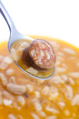 chorizo en el menú de la fabada