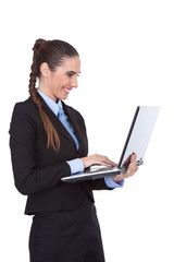young businesswoman with laptop