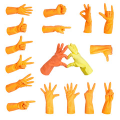 Set of gestures glove