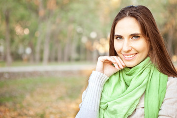 smiling woman, outdoor