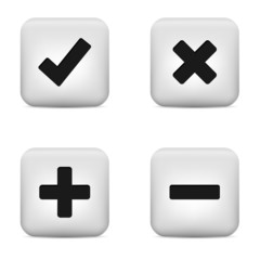 Obraz premium buttons - eccept, delete, add, exclude