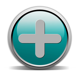 Obraz premium plus button, turquoise