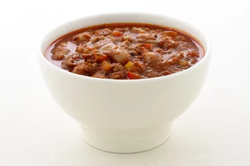 Foto op Plexiglas Gourmet chili beans with extra lean beef © rafer76