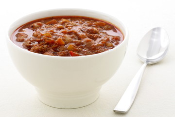 Gourmet chili beans with extra lean beef