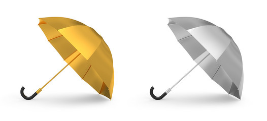 Gold and silver umbrella © AKS