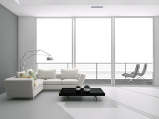 Interno con divano e finestra