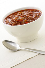 Gourmet chili beans with extra lean beef