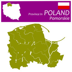 Obraz premium Pomorskie Województwo Province In Poland