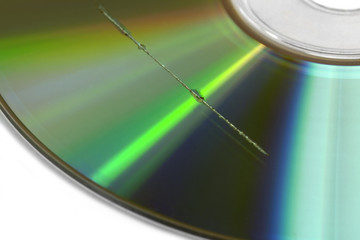 scratch on CD surface
