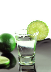 Tequila and lime