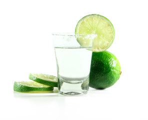 Tequila and limes