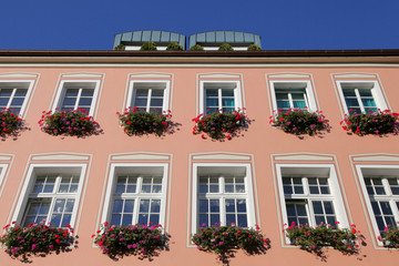 Fototapeta premium dekorative Hausfassade