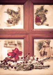Vintage Christmas Window