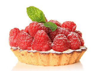 Raspberry fruit tart