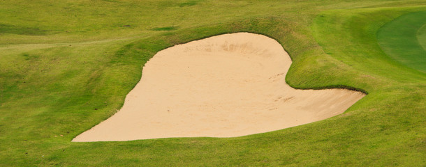 Heart  of sand pit in golf land