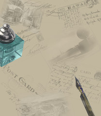 Old paper with elegant callygraphy