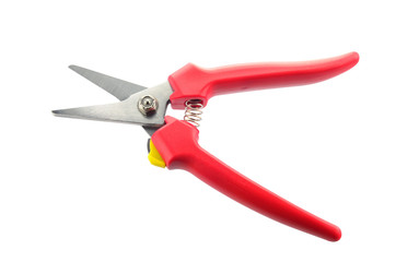 red scissors isolated on white background