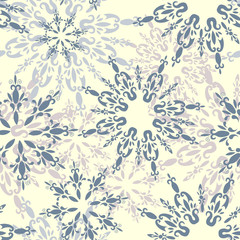 seamless pattern with snowflakes
