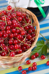 Fresh berries in a wicker basket