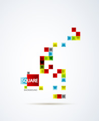 Vector color squares abstract background