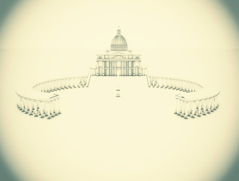 san pietro chiesa 3d render