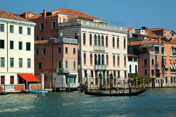 Obraz na płótnie Canvas Stare pałace na Canal Grande w Wenecja Włochy