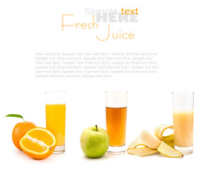 Fresh juices and fruits