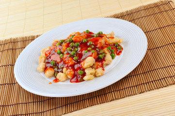 chicken with red sauce