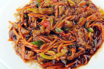 chicken with red sauce