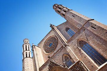 Naklejka premium Kirche Santa Maria del Mar, Barcelona, Spanien