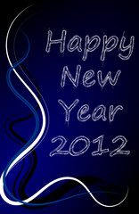 Fototapeta na wymiar Happy New Year 2012