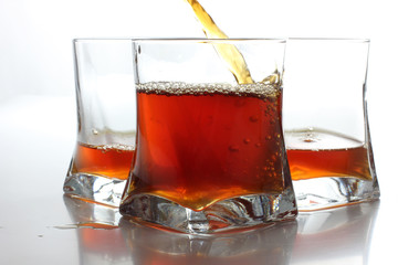 Whiskey stream glasses