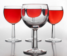 Wine in big glasses