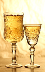Wine in luxury glasses
